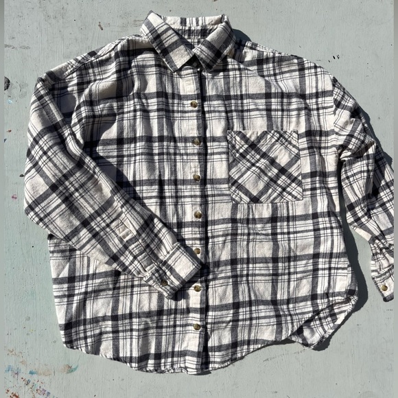 Women's Billabong Flannel Multicolor Striped L Cotton Beach Outdoor Camp Surf - Picture 1 of 12